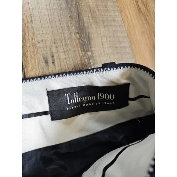 J. Crew Tollegno 1900 Dress Pants Women 00 Navy Favorite Fit Straight Wool - Picture 4 of 8